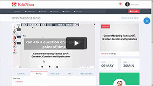 The EduNoor Virtual Learning Center offers the ability for any institute to offer courses online